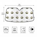 Gold Golden Glittering Eyelash Isolated On White Auto Car Windshield Sun Shade Window Uv Ray Visor Protector Heat Screen