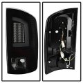 Acanii For 2002-2006 Dodge Ram 1500 03-06 2500 3500 Black Smoked Led Tube Tail Lights Brake Lamps V3 Left Right
