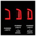 Acanii For 2002-2006 Dodge Ram 1500 03-06 2500 3500 Black Smoked Led Tube Tail Lights Brake Lamps V3 Left Right