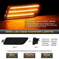 Amber Led Strips For 2015-2023 Porsche Macan 95b-series Front Bumper Side Marker Lights Lamps Chrome Housing Smoked Lens