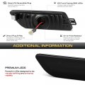Amber Led Strips For 2015-2023 Porsche Macan 95b-series Front Bumper Side Marker Lights Lamps Chrome Housing Smoked Lens
