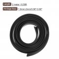 Uxcell U Channel Edge Trim 6 6ft Length Rubber Guard Seal Strip Protector Flat Type Fit For 1 5-2mm 15 64 W X 25 32 H Black