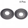 Uxcell Pipe Cover Decoration 60mm-74mm Pp Plastic Escutcheon Water Drain Line Black 4pcs