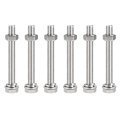 M10 X 90mm Hex Head Screws Bolts Nuts Flat Lock Washers Kits 304 Stainless Steel Fully Thread Hexagon 6 Sets 