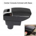 Ocpty Auto Armrest Center Console Lid Skin Cover Box For 2015 2016 2017 2018 2019 Mitsubishi Attrage Mirage Black