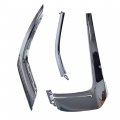 Waltyotur 3pcs Front Bumper Rh Passenger Side Chrome Trim Molding Strip Set Replacement For Mitsubishi Outlander 2016-2019