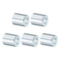5 Pcs Galvanized Steel Spacer 16 Bore X 3 4 Od 1-1 8 Length Unthreaded Standoff Bushing Plain Finish Round Metal Fits M12 