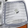 Chrome Amber Headlights Replacement Set For 92-96 F150 F250 F350 And Bronco Hl-oh-f15092-6p-ch-am With Bumper Corner Lights 