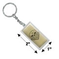 Graphics More Rectangle University Of Colorado Badge Keychain In Chrome Plated Metal