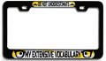 Do Not Underestimate My Extensive Vocabulary Geek Steel License Plate Frame Raised Epoxy Style Tag Holder Universal Fit For Usa 