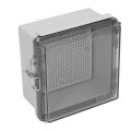 Transparent Junction Box With Hinged Cover For Outdoor Ip67 Electrical Enclosure Mounting Plate High Humidity Environments 