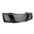 Munirater Front Grill Mesh Grille Assembly Insert Gloss Black Replacement For 2005-2008 Navara Frontier D40