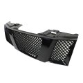 Munirater Front Grill Mesh Grille Assembly Insert Gloss Black Replacement For 2005-2008 Navara Frontier D40