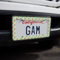 French Fries And Soda Pop Pattern License Plate Tag Frame