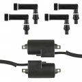 Caltric 2x Ignition Coil With Spark Plug Caps Compatible Yamaha Xj750 Seca 1981 1982 1983