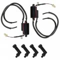 Caltric 2x Ignition Coil With Spark Plug Caps Compatible Yamaha Xj750 Seca 1981 1982 1983