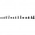 480pcs Set Black Carbon Steel Hex Countersunk Screw Flat Head Nut Assortment Kit M2 5 M3