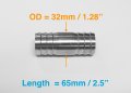Autobahn88 Stainless Steel Straight Vacuum Hose Joiner Coupler Barb Adaptor Od 32mm 1 28