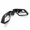 Black Racing Side Mirrors W Led Light For 17-19 Can-am Maverick X3 Max R Adjustable P N Utv-010-a 