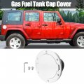 X Autohaux White Aluminum Alloy Abs Gas Fuel Filler Door Cover For Jeep Wrangler Jk Jku Sport Rubicon Sahara Unlimited