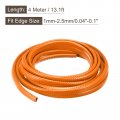Uxcell U Channel Edge Trim 13 1ft Length Rubber Guard Seal Strip Protector Fit For 1-2 5mm 15 64 W X 25 H Orange