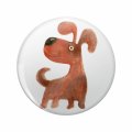 Doggy Double Sided Stainless Steel Keychain With 3d Resin Design Round 1 25 In Pet Lover Gift For Keys Backpack And Luggage 