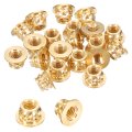 20 Pcs M3 X 3 5mm H 4 6mm Od Brass Threaded Inserts Metric Knurled Flange T Nuts Heat Set Embedment For Plastic And 3d Printing 