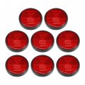 X Autohaux 8 Pcs Round Rear Reflectors Screw On Safety Spoke Reflective Gate Posts Reflector For Cars Trailer Motorcycle Trucks