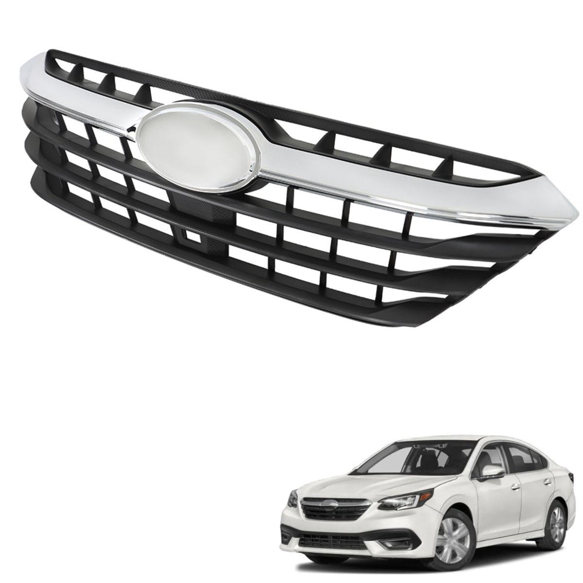 Front Bumper Grille Replacement For 2020 2021 2022 Legacy Sedan 4 Door Black And Chrome Grill Without Trim Panel Part Number