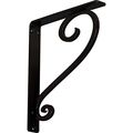 Ekena Millwork Bktm01x10x12sed 1 2 W X 10 D 12 H Edwards Wrought Iron Bracket Single Center Brace 