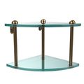 Allied Brass Rc-3-bkm Double Corner Glass Shelf Oil Rubbed Bronze 