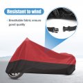 Uxcell Motorcycle Cover Motorbike Full Outdoor Rain Dust Protector 190t L Red Black For Touring Cruiser Scooters Universal