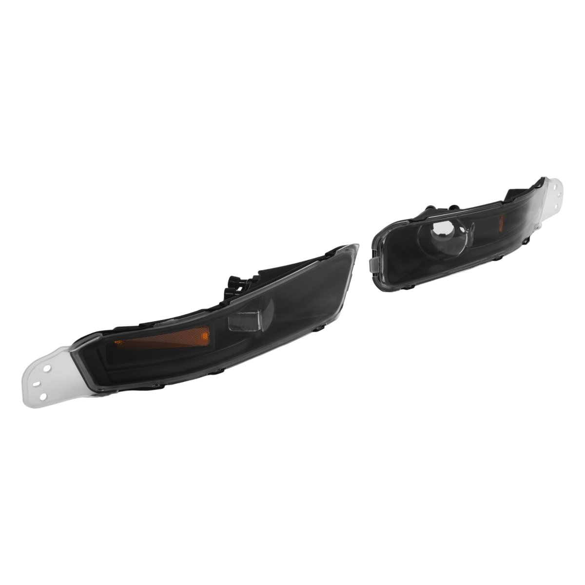 Front Bumper Turn Signal Lights For 2005 2006 2007 2008 2009 Ford Mustang Clear Lens Black Housing Side Marker Lamps Pair