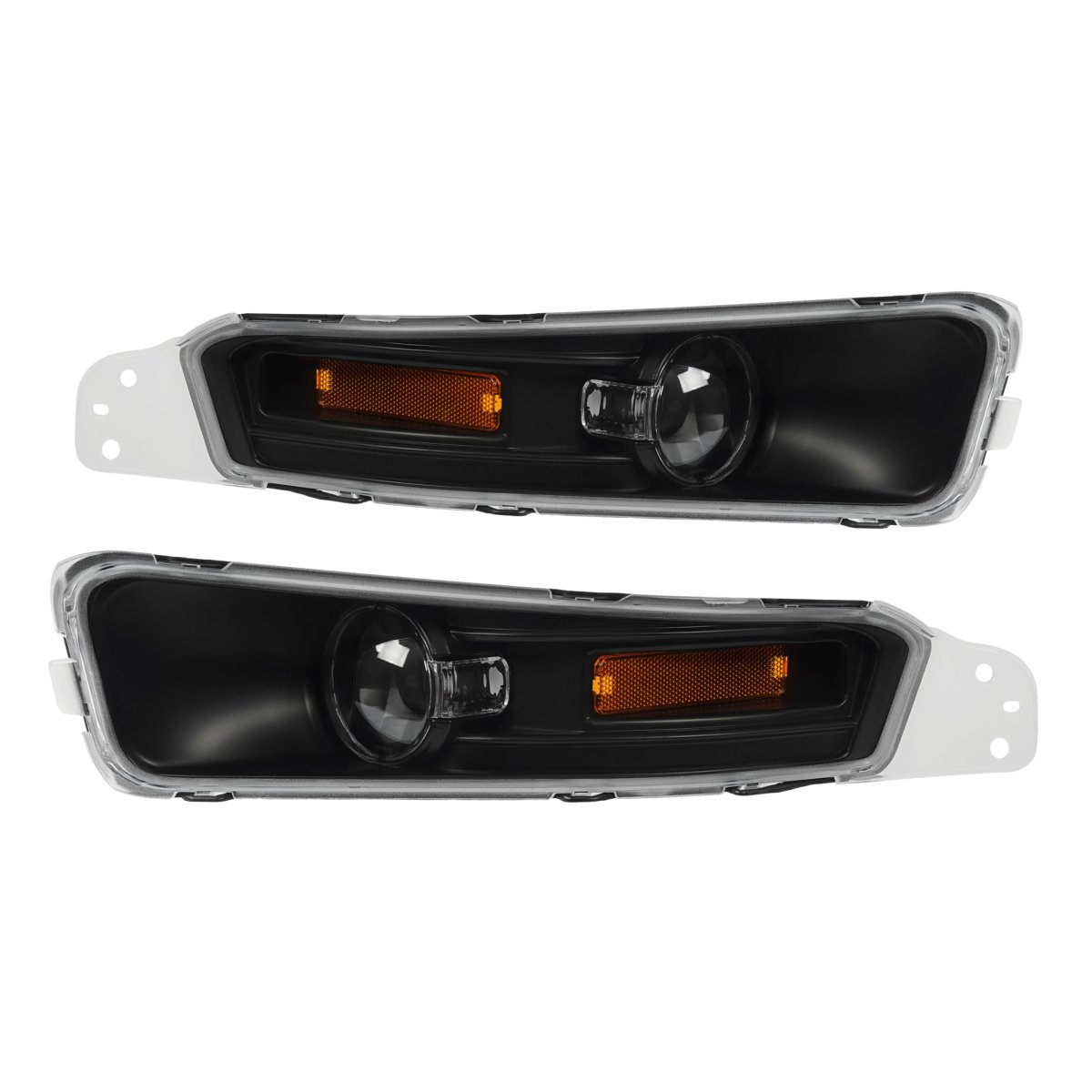 Front Bumper Turn Signal Lights For 2005 2006 2007 2008 2009 Ford Mustang Clear Lens Black Housing Side Marker Lamps Pair