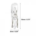 X Autohaux 10pcs Dc 12v T5 W1 2w Led Dashboard Light White For Car Internal