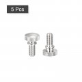 Uxcell Knurled Thumb Screws M5x10mm Brass Shoulder Bolts Grip Knobs Fasteners Nickel Plated 5pcs