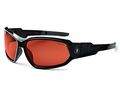 Skullerz Loki Convertible Polarized Safety Sunglasses Goggle Kit-black Frame Copper Lens 