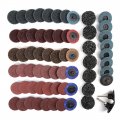 Uxcell 65 Pcs 2 Sanding Discs Nylon Roll Lock Surface Coarse Medium Fine Grit