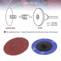 Uxcell 65 Pcs 2 Sanding Discs Nylon Roll Lock Surface Coarse Medium Fine Grit
