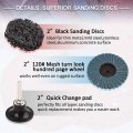 Uxcell 65 Pcs 2 Sanding Discs Nylon Roll Lock Surface Coarse Medium Fine Grit