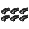 6 Sets End Rail Clamps 1 8 Inch Pipe Fitting Chain Link Fence Clamp Fit For 1 1 28mm Od With Screw And Nuts Black Total Size 85 