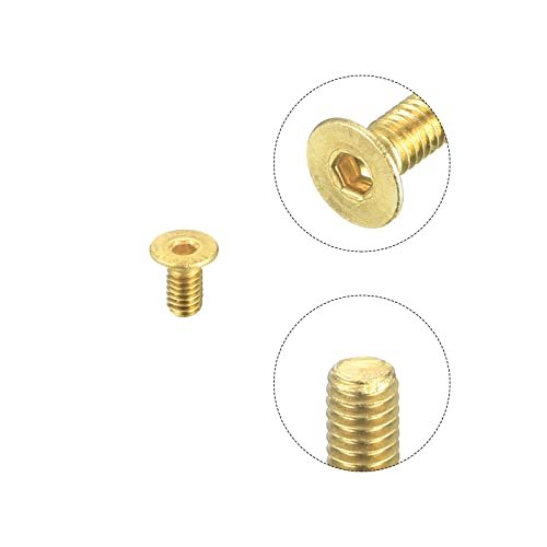 Flat Head Socket Cap Screws M2 5-0 45 X 5mm Brass Inner Hex Drive Fasteners Bolts 20pcs