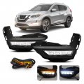 2017-2020 Nissan Rogue Led Fog Lights Bumper Driving Lamps With Drl Turn Signal 