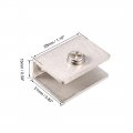 Uxcell Glass Shelf Brackets Stainless Steel Clamp Clip Holder Rectangle For 8-10mm Thickness 8pcs