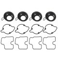 4 Set Motorcycle Carburetor Repair Kits With Plunger Diaphragm For Honda Cbr600f4 1999 2000 