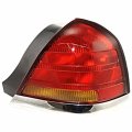 Vam Fits 98-05 Crown Victoria Right Passenger Tail Lamp Unit Assembly W Red-amber Lens-chrome Trim-4 Bulbs 