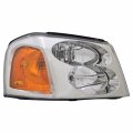 Right Headlight Assembly For 2002-2008 Gmc Envoy Passenger Side Lamp With Led Light Source And Clear Plastic Lens Waterproof 