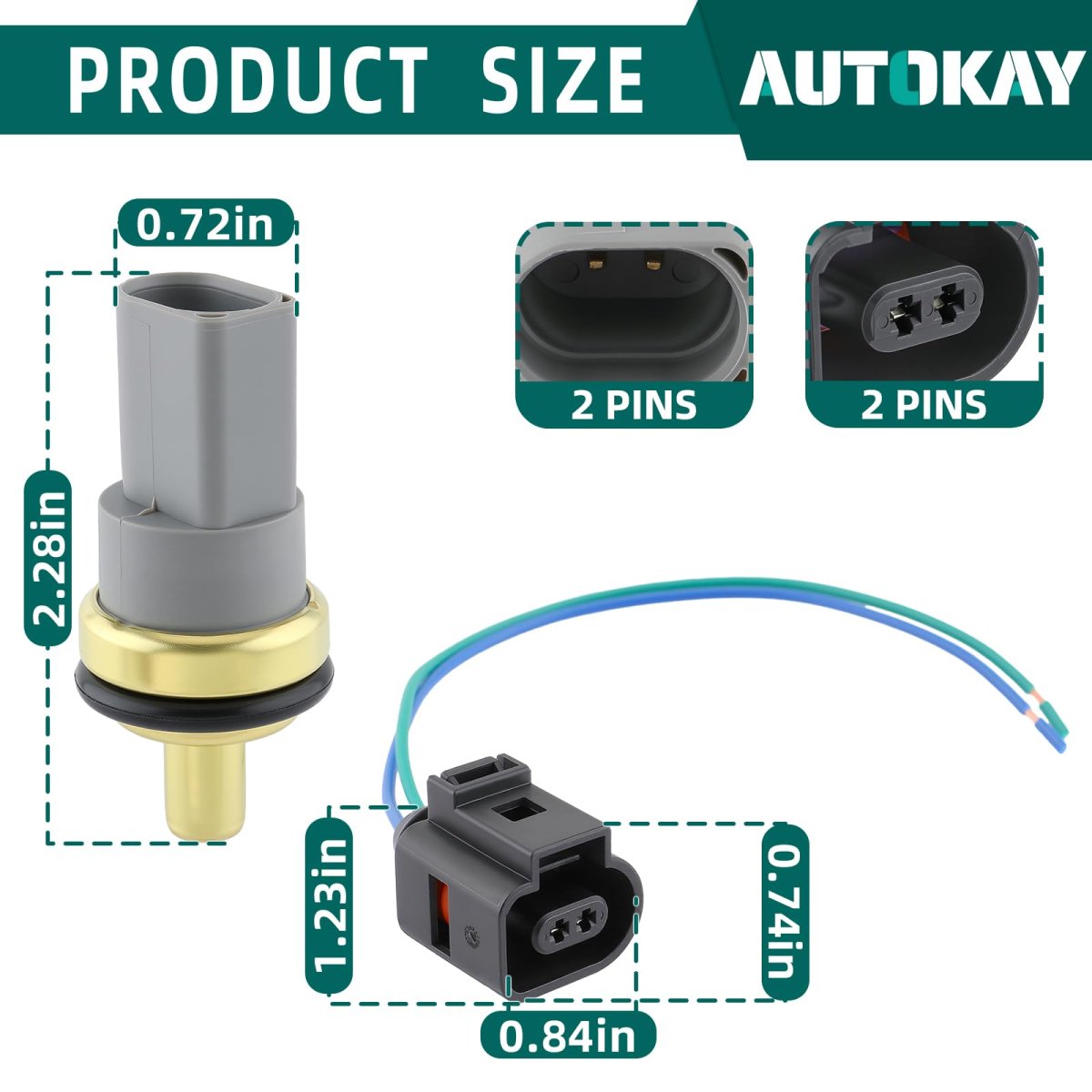 06a919501 Water Coolant Temperature Sensor Fits For Audi A4 A6 A8 S4 S6 S8 Rs4 Rs6 Tt Allroad Quattro Vw Passat Beetle Eurovan