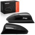 2 Pcs Driver And Passenger Side Rearview Mirror Covers Caps For Hyundai Tucson Santa Cruz 2022 2023 2024 Smooth Black Without