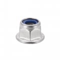 Uxcell M8 Nylon Insert Hex Lock Nuts With Flange 304 Stainless Steel Plain Finish 20pcs